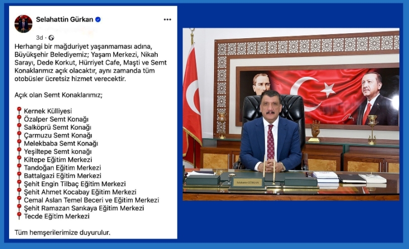 Başkan Gürkan’dan tesisleri açın talimatı