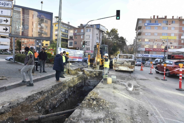 Çankaya Aksu Caddesi’nin sel çilesi son buluyor