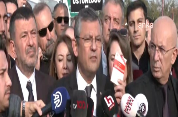 CHP Lideri Özel AYM önünde: Bir kalkışmayla karşı karşıyayız