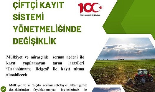 Çiftçi Kayıt Sistemi’nde büyük değişiklik