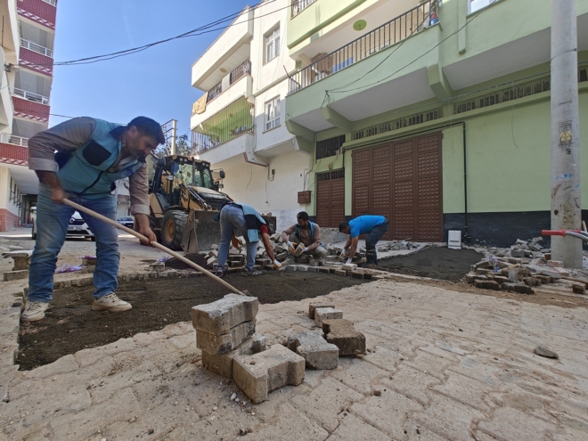 Eyyübiye’de dokuz mahallede sokak yenileme çalışması yapılıyor