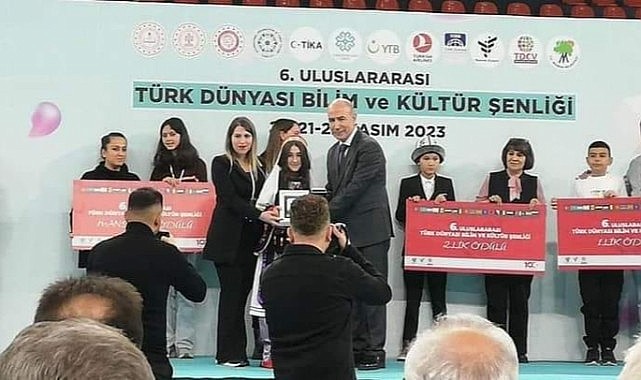 Göleli öğrenci Aydemir, Uluslararası Türk Dünyası Bilim şenliğinde ödül aldı