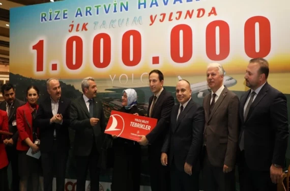 Rize-Artvin Havalimanında yolcu sayısı 1 milyonu geçti