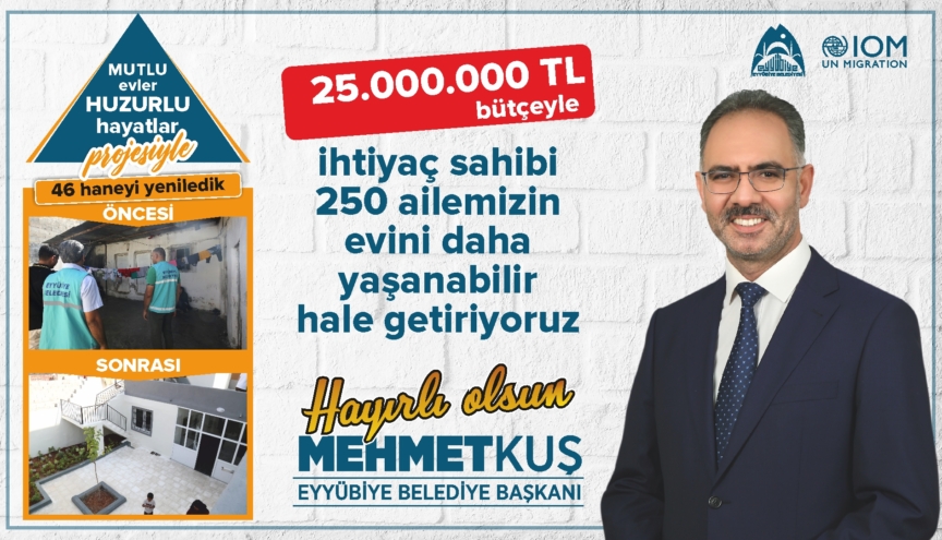 Şanlıurfa Eyyübiye Belediyesi, 250 ihtiyaç sahibi ailenin evini yaşanabilir hale getiriyor