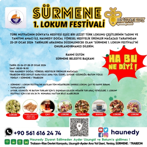 Trabzon Sürmene’de Lokum Festivali yapılacak