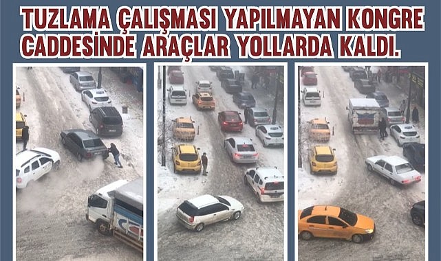 Ardahan’da yollar buz pistine döndü