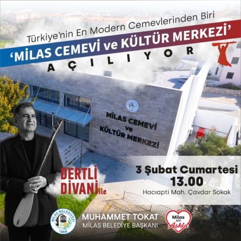 Milas Cemevi ve kültür Merkezi 3 Şubat’ta açılıyor