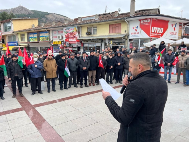 Tokat’ta tepki; PKK ve İsrail lanetlendi