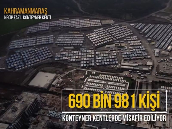 414 Konteyner Kent’te 691 Bin Depremzede Kalıyor