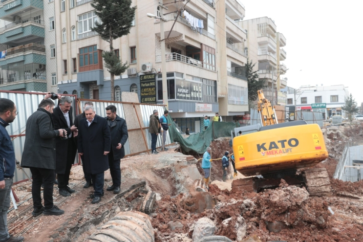 Başkan Beyazgül, kollektör hattındaki çalışmalar tamamlandı 