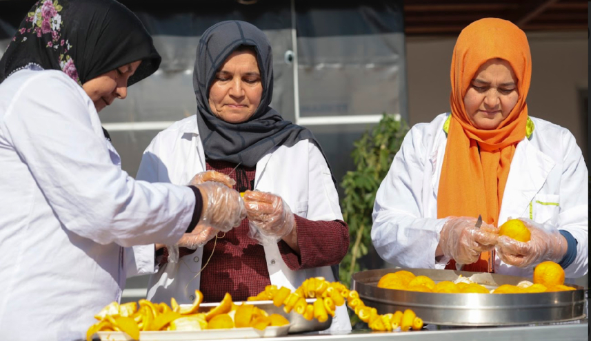 Büyükşehir turunçları reçele dönüştürüyor