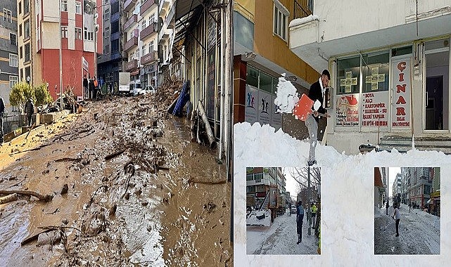 Doğanın iki yüzü: Ardahan kar altında, Borçka sularla kaplandı