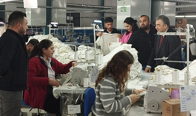 İş-Kur Müdüründen tekstil fabrikasını ziyaret