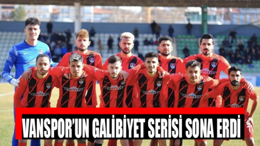 Vanspor’un galibiyet serisi sona erdi