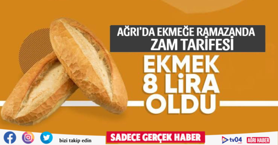 Ekmek 8, Pide 16 lira oldu haberi