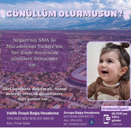 SMA’lı Nilperi bebeğe nefes olalım