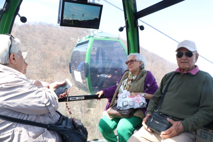 Büyüklerimizin teleferik heyecanı