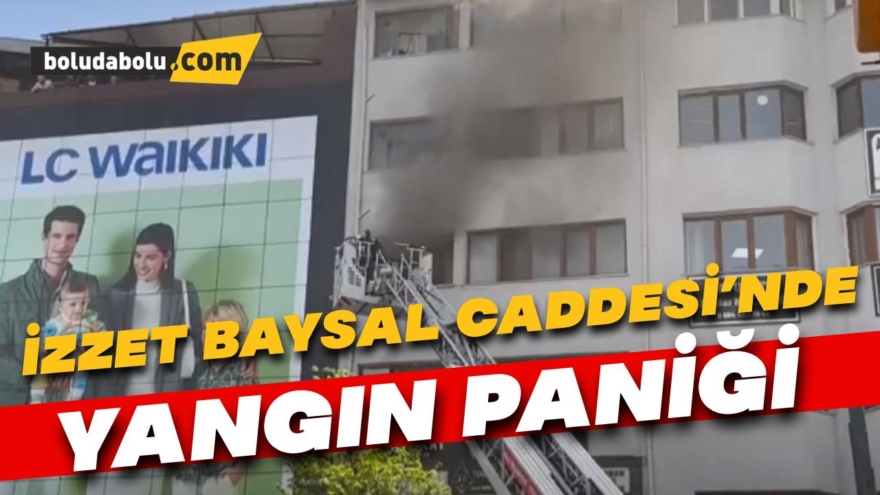 İzzet Baysal Caddesi’nde yangın paniği