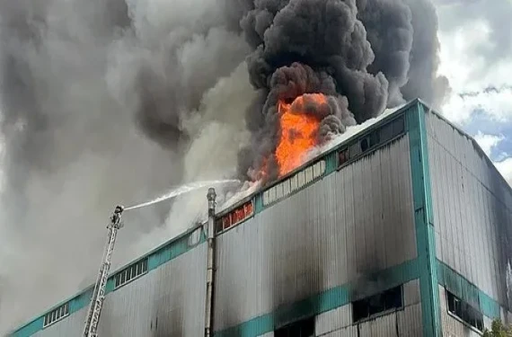 Tekirdağ’da fabrika yangını